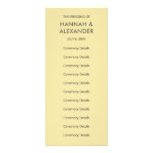 Island Citrus Yellow Wedding Program Reclamekaart (Voorkant)