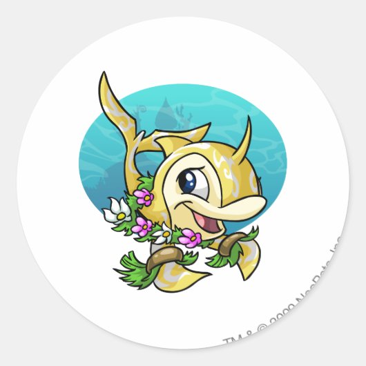 Island Flotsam Ronde Sticker (Voorkant)