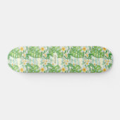 Island Flowers and Monstera Leaves Personalized Skateboard (Horizontaal)