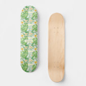 Island Flowers and Monstera Leaves Personalized Skateboard (Voorkant)