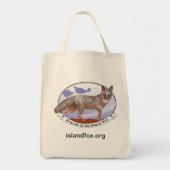Island Fox Cotton Fourre-tout Grocery Sac avec log (Devant)