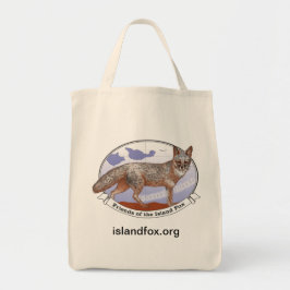 Island Fox Katoen Tas Kruidenier Tas met Foto Logo