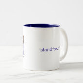 Island Fox Logo Mug Blue Intérieur 11 oz (Devant droit)
