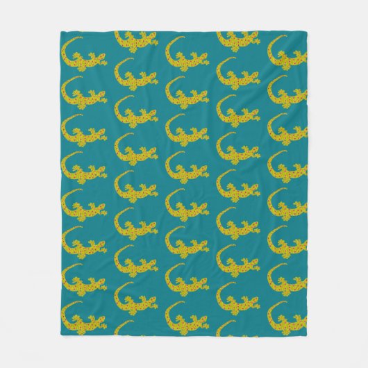 Island Gecko Fleece Blanket (Voorkant)
