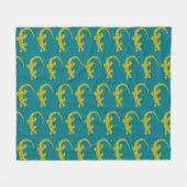 Island Gecko Fleece Blanket (Voorkant (Horizontaal))