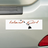 Island Girl - Hawaii Bumpersticker (Op auto)