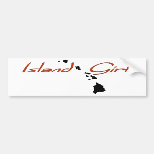 Island Girl - Hawaii Bumpersticker (Voorkant)