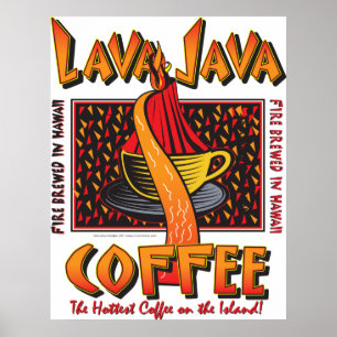 Island Hawaiian Lava Java Coffee Poster