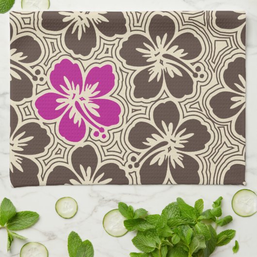 Island Hibiscus Hawaïaanse keukenhanddoek (Gevouwen)