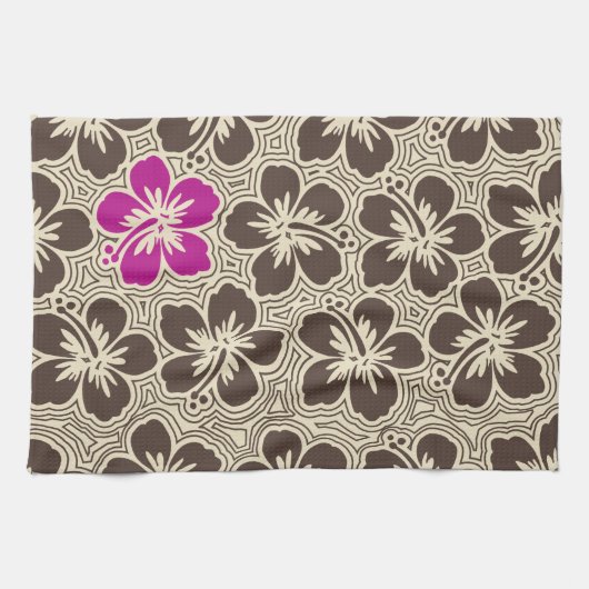 Island Hibiscus Hawaïaanse keukenhanddoek (Horizontaal)