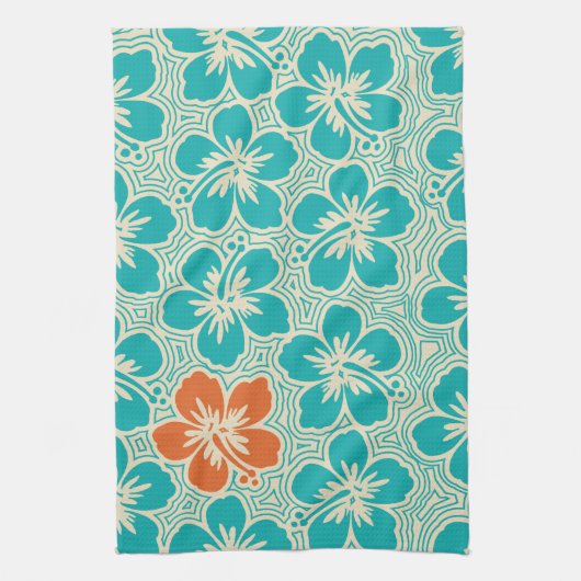 Island Hibiscus Hawaiian Kitchen Towel Theedoek (Verticaal)
