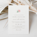 Island Hibiscus Wedding Invitation<br><div class="desc">Perfect for a beachside affairs or Hawaiian destination weddings, our Island Hibiscus wedding invitations have a tropical vintage vibe that's subtle and understated. Design features a small coral hibiscus flower flanked by a green leaf and buds, with your wedding details in muted gray-brown. Cards reverse to an island chic bamboo...</div>