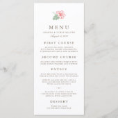 Island Hibiscus Wedding Menu Kaart (Voorkant)