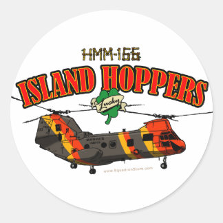 Island Hoppers Eenvoudig ontwerp Ronde Sticker