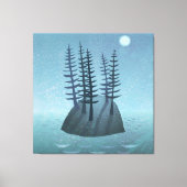 Island in de Ocean Art Canvas Afdruk (Voorkant)