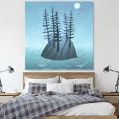 Island in de Ocean Art Canvas Afdruk (Insitu (Slaapkamer))