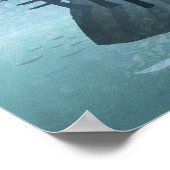 Island in de Ocean Art Poster (Hoek)