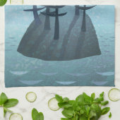 Island in de Ocean Art Theedoek (Gevouwen)