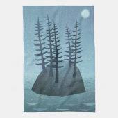 Island in de Ocean Art Theedoek (Verticaal)