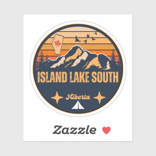 Island Lake South, Alberta Sticker (Vel)