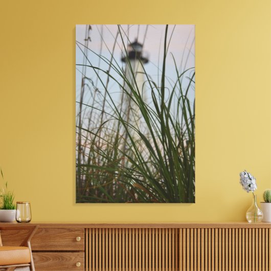 Island Lighthouse - Wrapped Canvas (Insitu (Woonkamer))