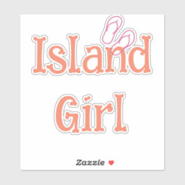 Island Meisje Auto Sticker