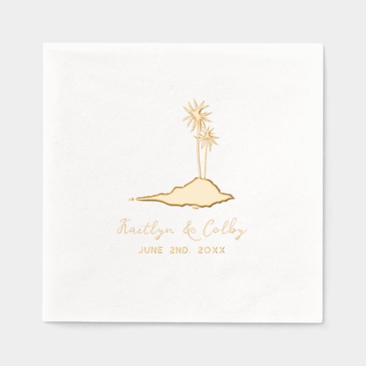 Island Palm Trees Mariage (Recto)