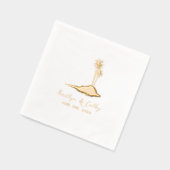 Island Palm Trees Wedding Folie Servetten (Links)