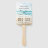 Island Paradise Beach Tropical Wedding Party Handwaaier (Achterkant)