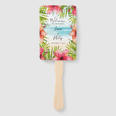 Island Paradise Beach Tropical Wedding Party Handwaaier (Voorkant)