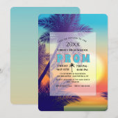Island Paradise Prom Invitation Kaart (Voorkant / Achterkant)