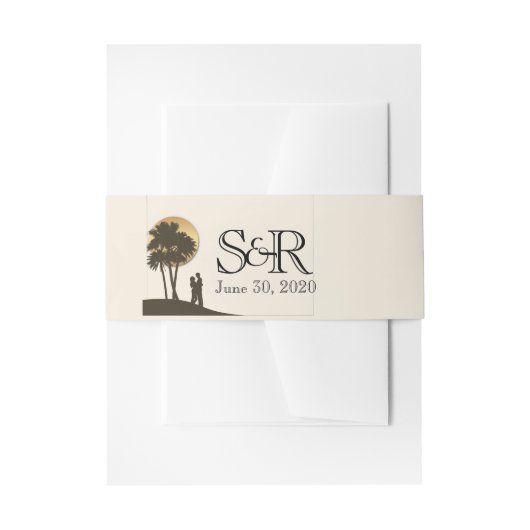 Island Paradise Wedding Belly Band Uitnodigingen Wikkel (Voorkant Voorbeeld)