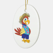 Island Parrot Keramisch Ornament (Links)