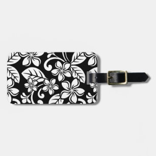 ISLAND PLUMERIA (BLACK) BAGAGELABEL