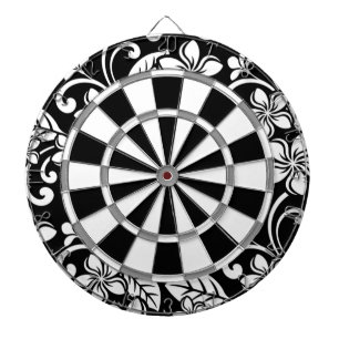 ISLAND PLUMERIA (BLACK) DARTBORD