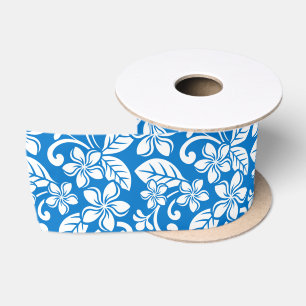 ISLAND PLUMERIA (BLUE SKY) SATIN RIBBON LINT