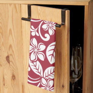 ISLAND PLUMERIA (CARDINAL RED) Serviettes de cuisi