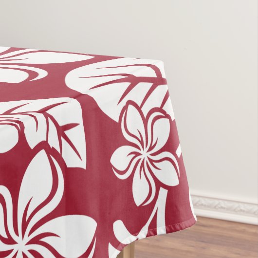ISLAND PLUMERIA (CARDINAL RED) Tablecloth Tafelkleed (Voorbeeld)