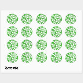 ISLAND PLUMERIA (CITRUS GREEN) RONDE STICKER (Vel)