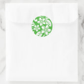ISLAND PLUMERIA (CITRUS GREEN) RONDE STICKER (Tas)