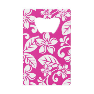 ISLAND PLUMERIA (HOT PINK) KREDIETKAART FLESSENOPENER