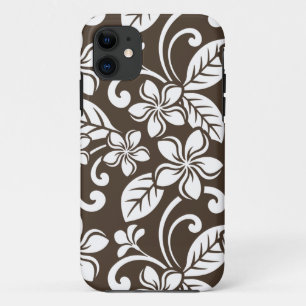 ISLAND PLUMERIA (KOFFIE BROWN) iPhone 11 HOESJE