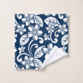 ISLAND PLUMERIA (NAVY) BATH TOWEL SET BAD HANDDOEK (Wasdoekje)