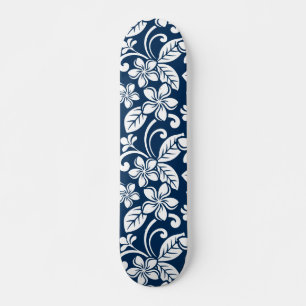 ISLAND PLUMERIA (NAVY BLUE) SKATEBOARD