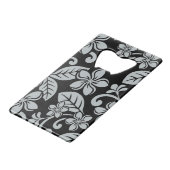 ISLAND PLUMERIA (NOIR/GRIS) CARTE DE CRÉDIT BOUTEI (Devant Angle)