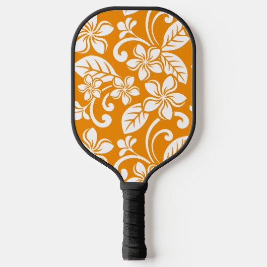ISLAND PLUMERIA (ORANJE) PICKLEBALL PADDLE (Voorkant)