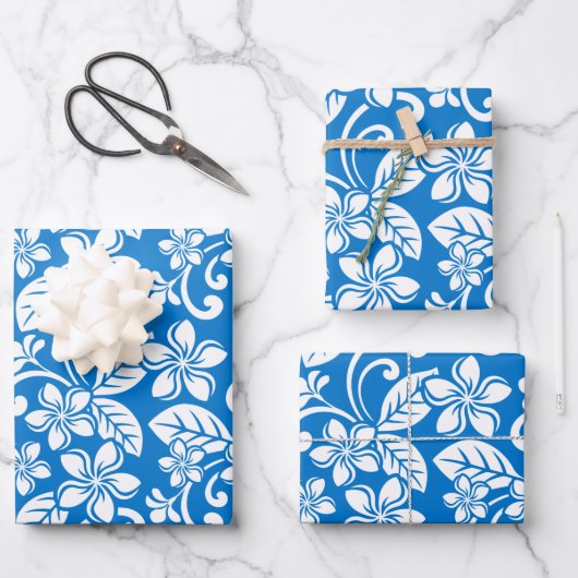 ISLAND PLUMERIA (SKY BLUE) FEUILLES DE PAPIER (Recto)