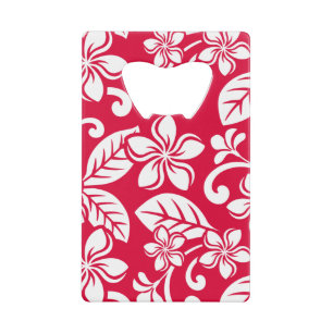 ISLAND PLUMERIA (STRAWBERRY RED) KREDIETKAART FLESSENOPENER