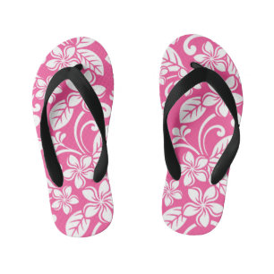 ISLAND PLUMERIA (WATERMELON PINK) KINDER TEENSLIPPERS