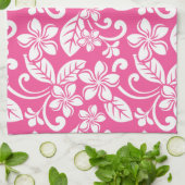 ISLAND PLUMERIA (WATERMELON PINK) THEEDOEK (Gevouwen)